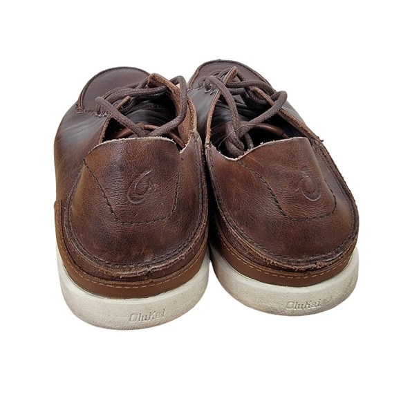 Olukai Nalukai Kala Slip On Casual Shoe Brown Tan Leather Comfort Mens 9